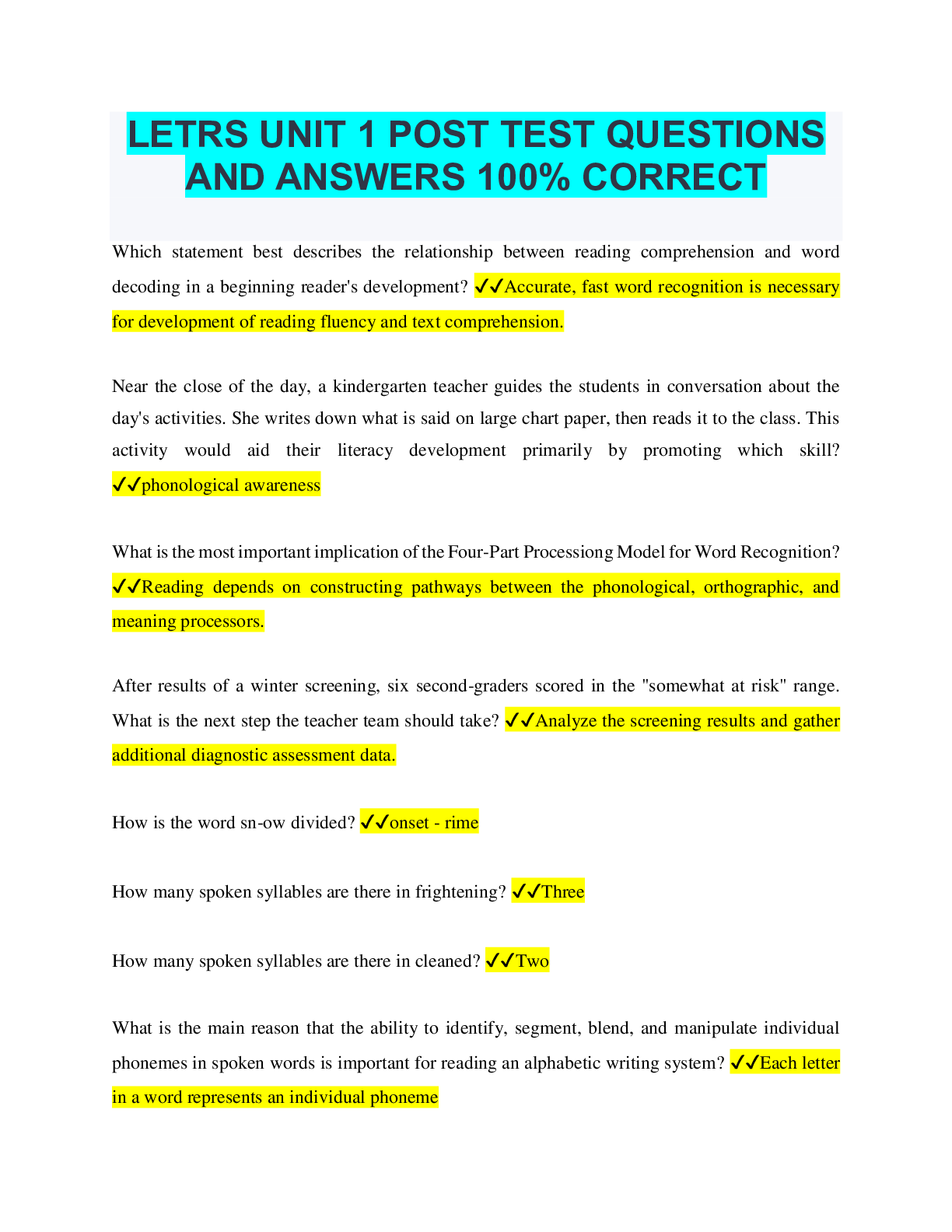 letrs-unit-1-post-test-questions-and-answers-100-correct